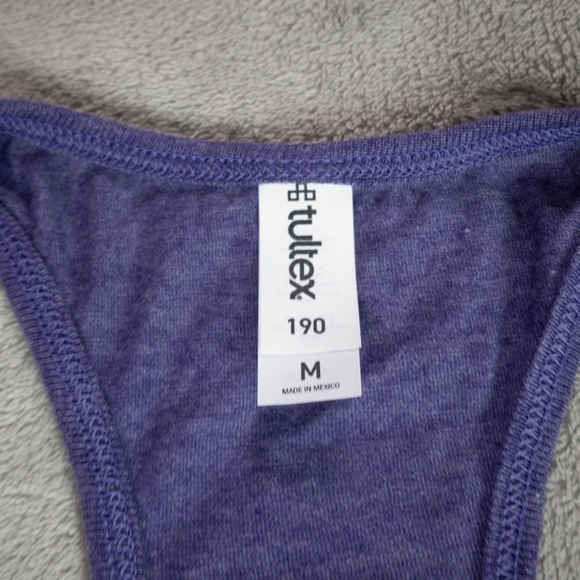 Women’s Medium Purple Trump American Flag Racerback Tank Top Patriotic USA Shirt - Picture 7 of 11